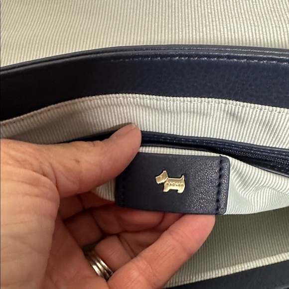 RADLEY LONDON In Bloom Midnight Blue Italian Leather Tote with Dustbag - Picture 9 of 16